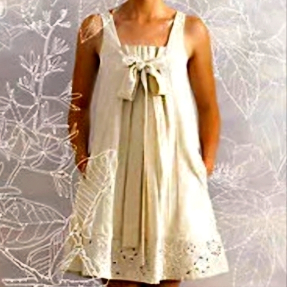 Anthropologie Dresses & Skirts - Anthropologie Ranna Gill Ice Memory Linen Blend Swing Dress S